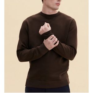 Handvaerk Varsity Sweatshirt in Dark Brown